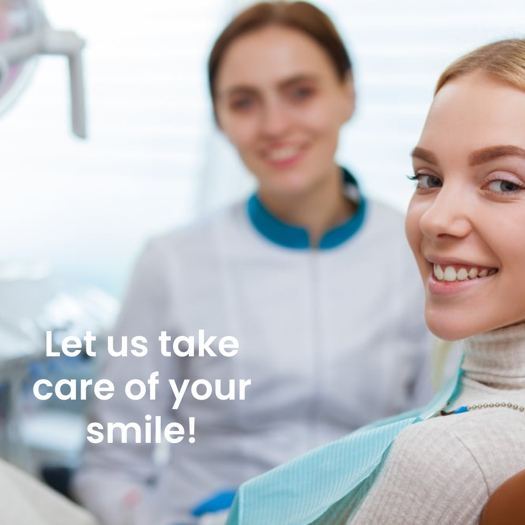 Patient receiving preventive dental examination at a modern clinic